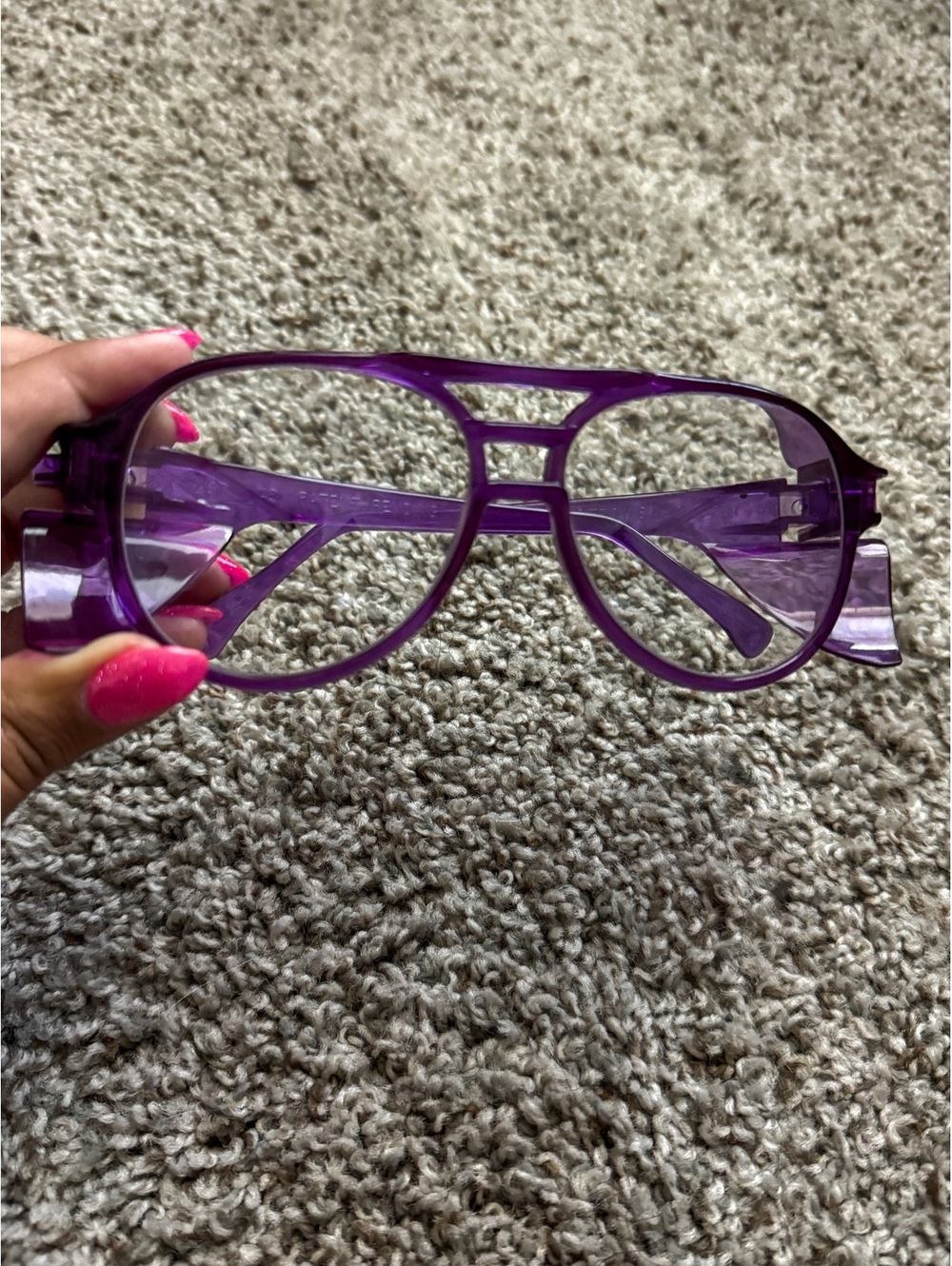 Vintage NOS aerosite safety glasses Aviator RARE Purple Made In USA Funky 80’s